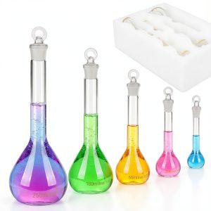 Volumetric Flask Set 5-Piece 10ml-250ml by Joyfolk Class A-0