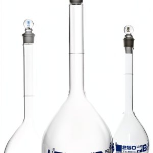 Volumetric Flask Set EISCO Class B Glass 250ml 500ml 1000ml Blue-0